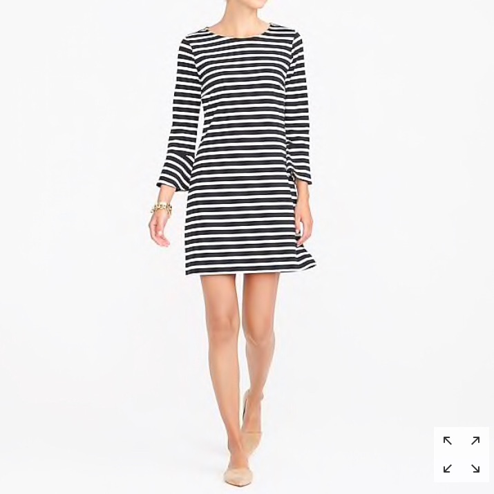 Nwt Stripe Bell Sleeve Dress